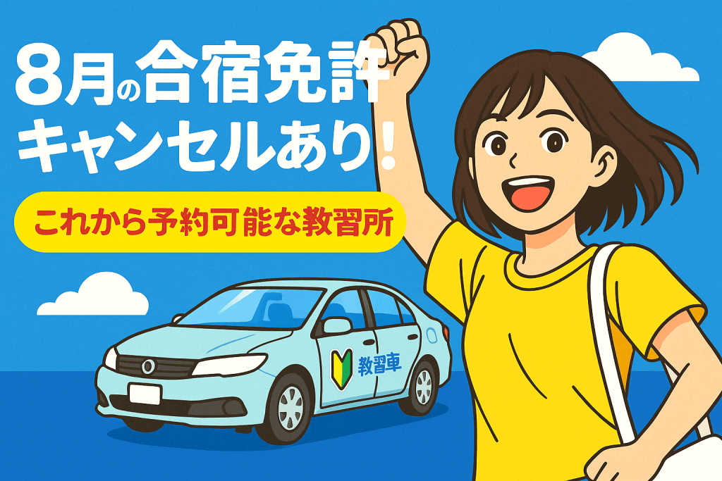 まだ予約可能な8月の合宿免許
